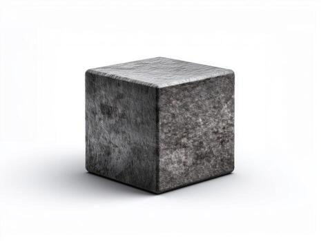 un texturizado gris cubo demostrando geométrico sencillez y industrial diseño. foto