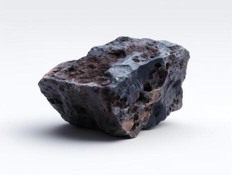 Realistic Basalt Rock with Unique Texture and Lava Flow Patterns for Geological Illustrations photo