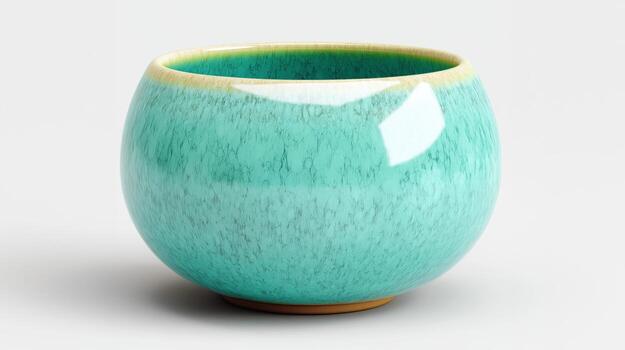 Handcrafted Ceramic Bowl with Glossy Finish and Unique Texture in 3D Design photo