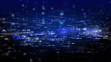 Abstract blue digital background with binary code video