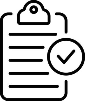 Notes Complete Icon, Clipboard Checklist Complete, Task Planning and Productivity Symbol vector