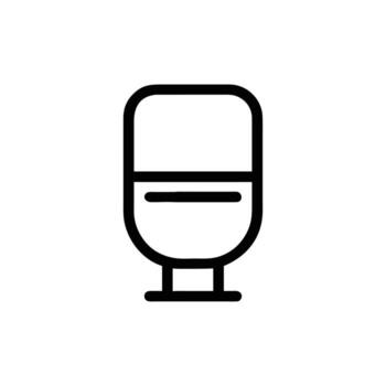 Flash Light Icon on Transparent Background Simple Bold Outline vector