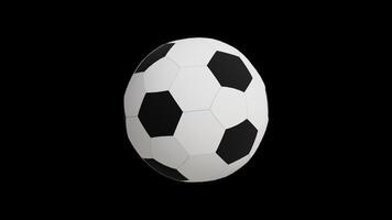 fotboll boll rotation animering slinga på transparent bakgrund video