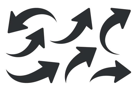 Arrow Collection Directional Icons for Navigation and User Interface Elements vector