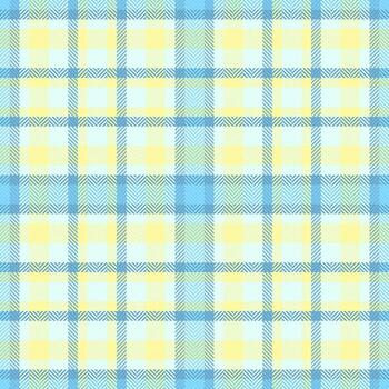 Classy background tartan fabric, costume check texture pattern. Scratched plaid textile seamless in light and cyan colors. vector