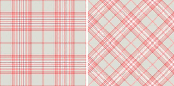 Fabric textile background of texture plaid with a seamless check pattern tartan. Set in christmas colors for luxurious bed linens. vector