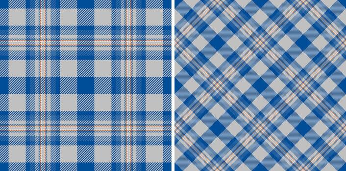 Textile plaid of seamless background check with a tartan texture pattern fabric. Set in trendy colors of autumn fashion trends. vector