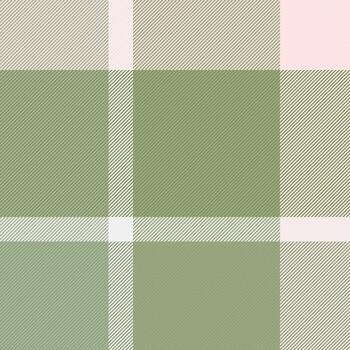 1970s texture background check, tone plaid fabric pattern. Net textile seamless tartan in pastel and green colors. vector