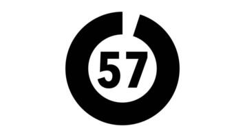 A simple 60-second countdown timer video