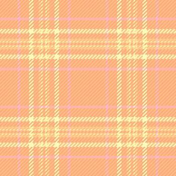 Warm toned plaid pattern in peach, yellow, and light pink. Great for backgrounds, textiles, designs, and adds a touch of retro charm. Versatile and visually appealing. vector