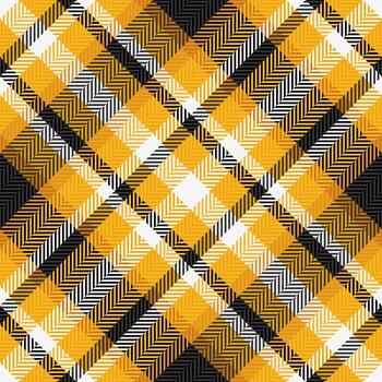 clásico tartán modelo con un moderno girar. el amarillo, negro y blanco crea un calentar versátil diseño. ideal para antecedentes, textiles, gráfico diseño. vector