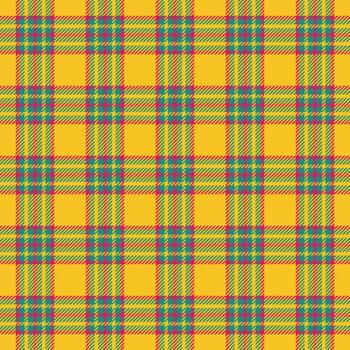 Vibrant plaid pattern with bold intersecting lines. Evokes classic style, tradition, and warmth. Ideal for backgrounds, textiles, and design projects. vector