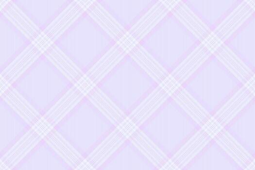 Deco seamless check fabric, outfit background texture. Repeating textile tartan plaid pattern in light and lavender colors. vector