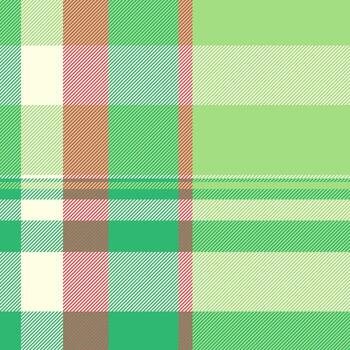 Material texture seamless tartan, drawing plaid fabric background. Dimensional textile check pattern in green and light yellow colors. vector