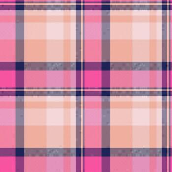 Elegant plaid pattern with soft pinks, coral, and navy. Versatile for textiles, backgrounds, or design projects. Captures a cozy and stylish aesthetic. vector