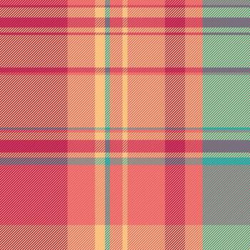 Warmtoned plaid pattern with intersecting lines creates a cozy, textilelike effect. Use for backgrounds, apparel, or festive designs. A versatile and comforting texture. vector