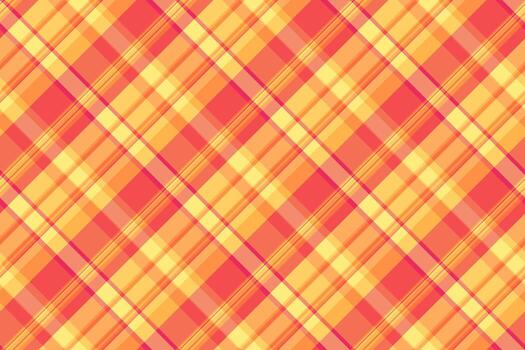 Vibrant seamless plaid pattern in warm tones. Textile design, can be used for backgrounds, fabrics, wrapping paper, and creative projects needing a cheerful touch. vector