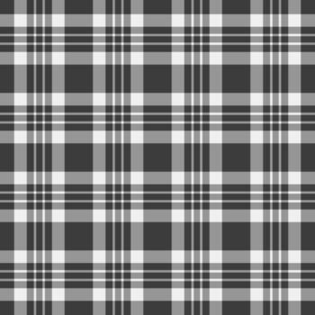 Monochrome plaid pattern. Seamless, versatile design for backgrounds, textiles, or digital projects. Classic aesthetic, suitable for various applications. vector