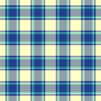 Nostalgic tartan check pattern, open textile fabric. Cross texture seamless background plaid in cyan and pastel colors. vector