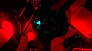 turkos och röd böjd abstrakt interdimensionellt tunnel bakgrund vj slinga i 4k video