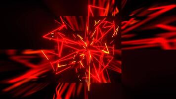 vermelho e laranja laser mostrar dentro infinito xadrez túnel fundo vj ciclo dentro 4k video