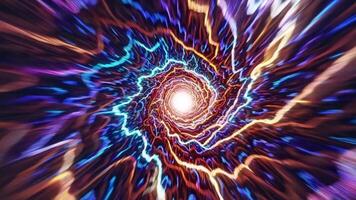 Vibrant swirling vortex of light and energy, showcasing dynamic motion and color transitions, creating a mesmerizing visual experience of cosmic depth and intensity video