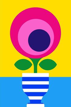 decorativo resumen modelo con geométrico flor formas vector