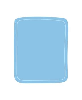 orgánico mano dibujado rectángulo marco formas un fluido resumen borde. azul caja de texto modelo hechos como un citar antecedentes con suave dibujado a mano efecto, Perfecto para tarjeta o póster maquetas vector