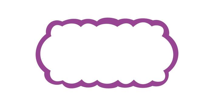 Groovy wavy rectangle border and scallop frame in retro style. Funky playful outline with y2k background accent, creative graphic element and illustration for vibrant modern design. vector