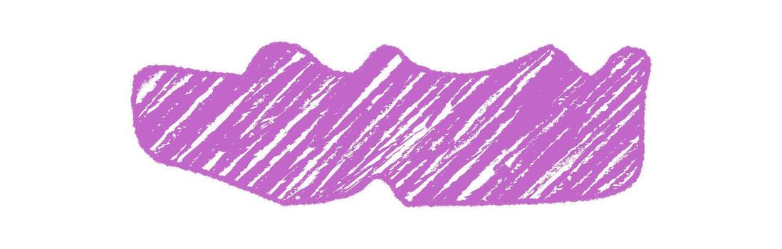 Pastel crayon squiggle frame sketch forms a diagonal rectangle banner. Scribble border creates a fluid background and serves as unique text or graphic element. Bright and creative for modern design vector