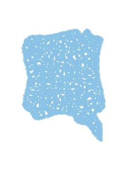 azul tiza garabato habla burbuja con bosquejo textura. rectángulo mensaje en Escribiendo estilo, conformado como un fluido gráfico, ideal para creativo conversacion o resumen comunicación temas vector