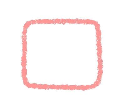 Handdrawn fluid border with chalk contour forms a square quote box frame. Rectangle outline gives a modern speech graphic effect. Isolated background, abstract accent for text and communication. vector