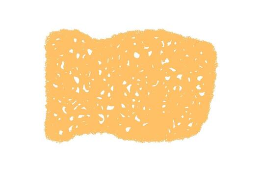 Orange crayon squiggle quote frame in sketch style forms an abstract rectangle. Fluid border and unique background shape stand as a creative graphic detail with hand drawn texture for modern design vector