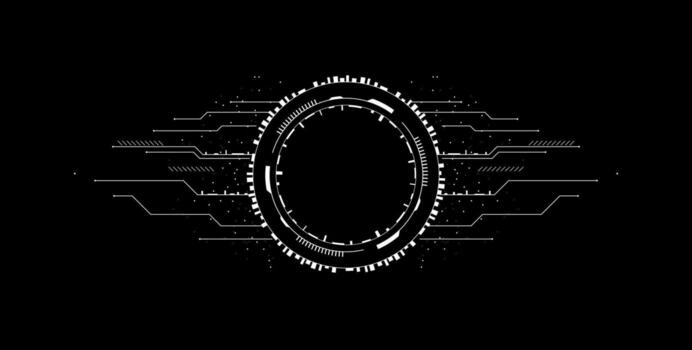 Futuristic circular interface design for technology and innovation vector