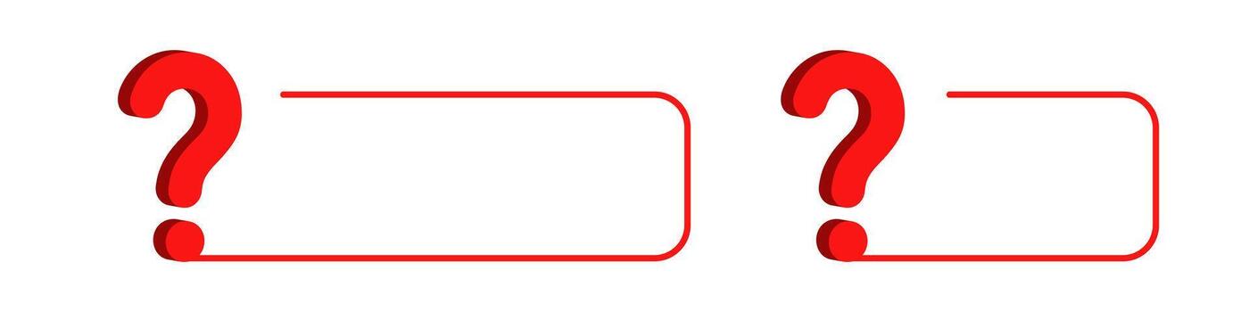Bold red 3d question and exclamation marks in minimalist design vector
