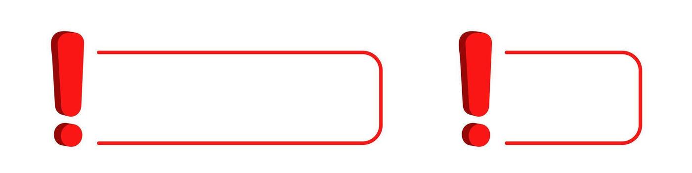 Red 3d question and exclamation marks for communication design vector