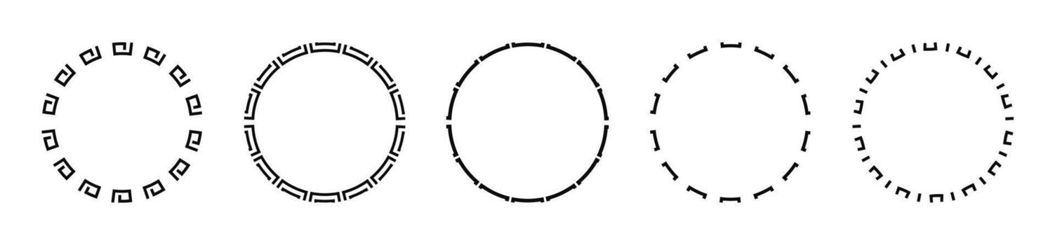 Geometric circle frames for modern design projects vector