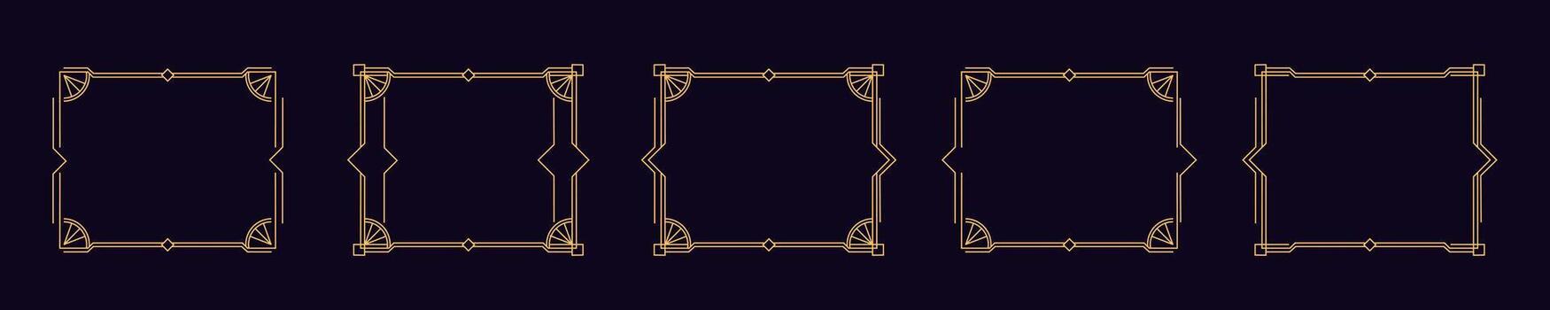 Elegant geometric frames for decorative design projects vector