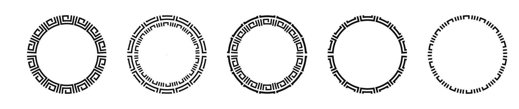 Geometric circle frame pattern for modern design projects vector