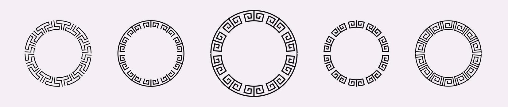 Geometric circle frame pattern design elements vector