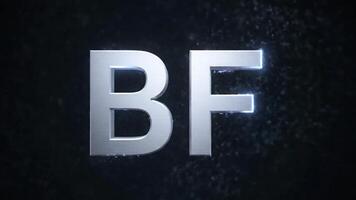 dynamisk gnistrande partiklar formning abstrakt form på svart bakgrund skapar modern atmosfär video