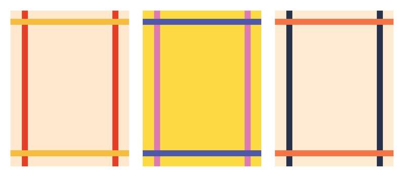 Design template frame line isolated set vector