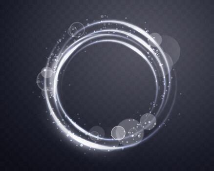 Glowing circular design with bubbles vector