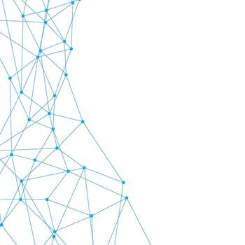 Abstract network technology plexus isolated on white background vector