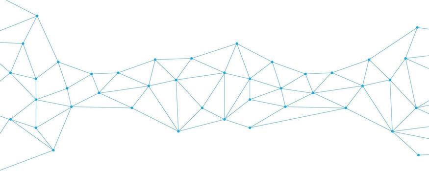 Global communication network banner. Abstract futuristic digital technology network connected with communication lines background vector