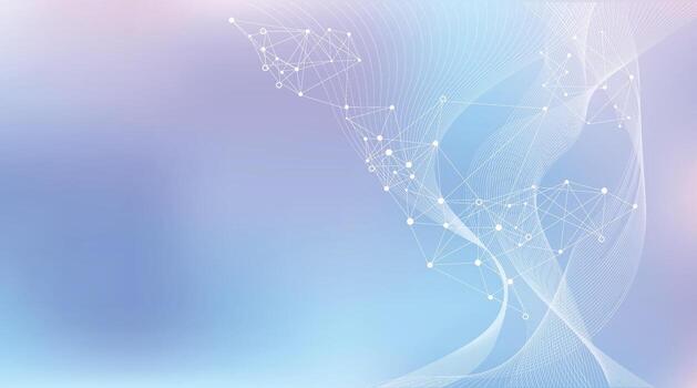 Abstract background with lines and nodes vector