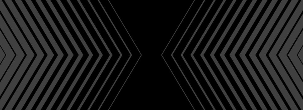 Dark line arrow background. Linear triangle repeated pattern. Striped halftone gradient texture. Thin to thick transition stripe backdrop for poster, cover, banner. Masculine sporty wallpaper. vector