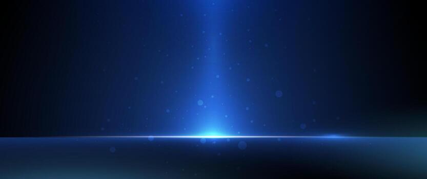 Abstract empty dark studio room design, dark blue gradient background, neon, glowing light blur floor or ground and wall. Modern studio blank space background for display, produce, showcase vector