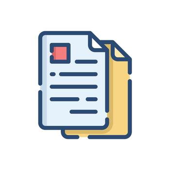 Simple Modern Paper document design template vector