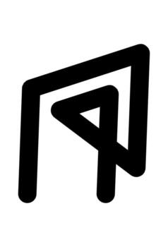 Abstract lines forming a geometric shape. Modern logo of a folded, curved shape. Geometric and unique logo design. vector